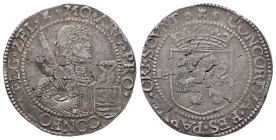 Niederlande Zeeland, Provinz, Reichstaler 1621. 27,79 g. Dav. 4844. Schrötlingsfehler, leichte Prägeschwäche, sehr schön +