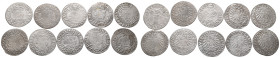 Polen, Sigismund I. 1506-1548, Lot von Schilling und Groschen Stücken. 10 Stück. Enthalten sind: Groschen 1530, 1531 (4x), 1532, 1533. Dazu: Elbing, S...