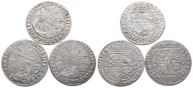 Polen, Sigismund III. 1587-1632, Ort 1621, 1622 und 1623, Bromberg. 3 Stück. Sehr schön-vorzüglich