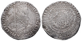 Polen, Sigismund III. 1587-1632, Reichstaler 1629 I-I, Bromberg. 28,39 g. Dav. 4316; Kop. 1379. Fassungsspuren, Kratzer, sehr schön