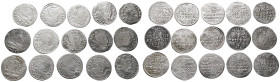 Polen, Sigismund III. 1587-1632, Kl. Konvolut von 3 Gröscher Stücken aus der Zeit von 1590-1600. 15 Stück. Mit Fehlern, meist sehr schön