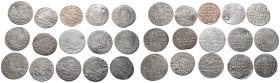 Polen, Sigismund III. 1587-1632, Kl. Konvolut von 3 Gröscher Stücken aus der Zeit von 1590-1601. 15 Stück. Mit Fehlern, meist sehr schön