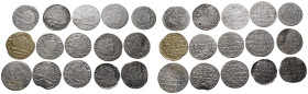 Polen, Sigismund III. 1587-1632, Kl. Konvolut von 3 Gröscher Stücken aus der Zeit von 1590-1624. 15 Stück. Mit Fehlern, meist sehr schön