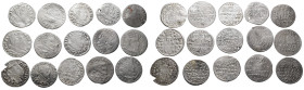 Polen, Sigismund III. 1587-1632, Kl. Konvolut von 3 Gröscher Stücken aus der Zeit von 1591-1603. 15 Stück. Mit Fehlern, meist sehr schön