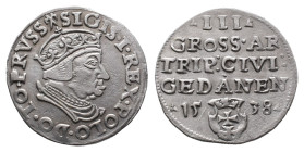 Polen Danzig, Stadt, 3 Gröscher 1538. 2,61 g. Kop. 7332. Sehr schön-vorzüglich