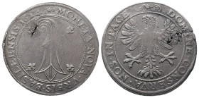 Schweiz Basel, Stadt, Taler 1624. 28,44 g. Dav. 4604; HMZ 2-78 l. Schrötlingsfehler, sehr schön