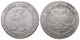 Schweiz St. Gallen, Stadt, Taler 1621. 27,36 g. Dav. 4677; HMZ 2-897 b. Leicht justiert, kl. Randfehler, sehr schön-vorzüglich