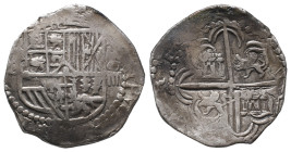 Spanien, Philip II. 1556-1598, Cob 4 Reales, Segovia. 13,68 g. Sehr schön