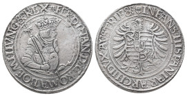 Römisch Deutsches Reich / Haus Habsburg, Ferdinand I. 1522-1558-1564, Taler o. J. (1535/1541), Joachimstal. 27,86 g. Dav. 8039. Korrodiert, Felder bea...