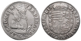 Römisch Deutsches Reich / Haus Habsburg, Ferdinand 1564-1595, Reichstaler o. J., Hall. 28,04 g. Dav. 8097. Kl. Walzenspuren und Kratzer, fast vorzügli...