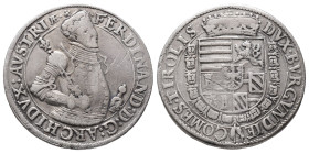 Römisch Deutsches Reich / Haus Habsburg, Ferdinand 1564-1595, Reichstaler o. J., Hall. 27,53 g. Dav. 8097. Kratzer und Randfehler, sehr schön