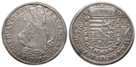 Römisch Deutsches Reich / Haus Habsburg, Ferdinand 1564-1595, Reichstaler o. J. (1584/1602), Ensisheim. 28,16 g. Dav. 8088. Kl. Randfehler, sehr schön...