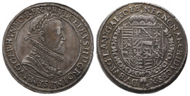 Römisch Deutsches Reich / Haus Habsburg, Rudolf II. 1576-1612, Reichstaler 1603, Ensisheim. 28,49 g. Dav. 3033. Kl. Schrötlingsfehler am Rand, sehr sc...