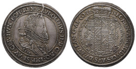 Römisch Deutsches Reich / Haus Habsburg, Rudolf II. 1576-1612, Reichstaler 1610, Ensisheim. 28,54 g. Dav. 3034. Selten. Kl. Zainende, kl. Stempelfehle...