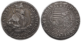 Römisch Deutsches Reich / Haus Habsburg, Leopold V. 1619-1632, Reichstaler 1632, Hall. 28,60 g. Dav. 3338. Hübsche Patina, vorzüglich