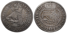 Römisch Deutsches Reich / Haus Habsburg, Leopold V. 1619-1632, Reichstaler 1632, Hall. 28,02 g. Dav. 3338. Hübsche Patina, sehr schön-vorzüglich