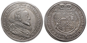 Römisch Deutsches Reich / Haus Habsburg, Ferdinand II. 1592-1618-1637, Reichstaler 1621, Ensisheim. 28,69 g. Dav. 3169. Kl. Randfehler, sehr schön-vor...