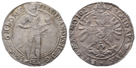 Römisch Deutsches Reich / Haus Habsburg, Ferdinand II. 1592-1618-1637, 1/2 Reichstaler 1623, Kuttenberg. 14,47 g. Halacka 801. Herrliche Patina, fast ...