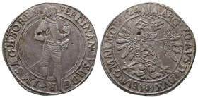 Römisch Deutsches Reich / Haus Habsburg, Ferdinand II. 1592-1618-1637, Reichstaler 1624, Prag. 28,54 g. Dav. 3136. Mehrere kl. Schrötlingslöcher, sehr...