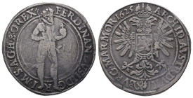 Römisch Deutsches Reich / Haus Habsburg, Ferdinand II. 1592-1618-1637, Reichstaler 1625, Prag. 28,59 g. Dav. 3136. Hübsche Patina, kl. Schrötlingsfehl...