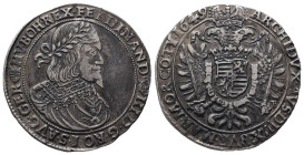 Römisch Deutsches Reich / Haus Habsburg, Ferdinand III. 1637-1657, Reichstaler 1649 KB, Kremnitz. 28,45 g. Dav. 3198. Sehr schön-vorzüglich