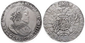 Römisch Deutsches Reich / Haus Habsburg, Ferdinand III. 1637-1657, Reichstaler 1657 KB, Kremnitz. 28,18 g. Dav. 3198. Etwas bearbeitet, sehr schön-vor...