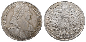 Römisch Deutsches Reich / Haus Habsburg, Maria Theresia 1740-1780, Konv.-Taler 1771 IC-SK, Wien. 28,03 g. Dav. 1115. Hübsche Patina, sehr schön/vorzüg...
