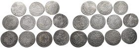 Römisch Deutsches Reich / Haus Habsburg, Konvolut von 6 Kreuzer Stücken verschiedener Regenten und Prägestätten. 11 Stück. Zum Teil mit Fehlen, sehr s...