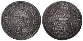 Römisch Deutsches Reich / Haus Habsburg, Erzbistum Salzburg, Guidobald von Thun und Hohenstein 1654-1668, Reichstaler 1665. 28,32 g. Dav. 3505; Zöttl ...