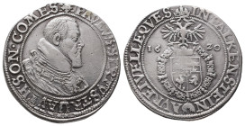 Römisch Deutsches Reich / Haus Habsburg, Trautson, Paul Sixtus von Falkenstein 1598-1621, Reichstaler 1620, Wien. 28,34 g. Dav. 3425. Rand leicht bear...