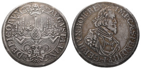 Augsburg, Stadt, Reichstaler 1639, mit Titel Ferdinands III. 28,46 g. Dav. 5039; Forster 278. Winz. Henkelspur, sehr schön