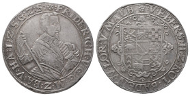 Baden Durlach, Friedrich V. 1622-1659, Reichstaler 1623, Pforzheim. 28,70 g. Dav. 6047; Wielandt 464. Attraktives Exemplar, kl. Henkelspur, sehr schön...