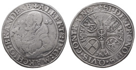 Brandenburg Franken, Albrecht der Jüngere 1527-1554, Taler 1548, Erlangen. 27,78 g. Dav. 8969. Korrodiert, schön/sehr schön