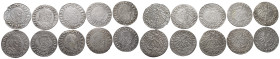 Brandenburg Preussen, Albrecht 1525-1568, Lot von Groschen Stücken. 10 Stück. Enthalten sind: 1531, 1537, 1541 (2x), 1542 (2x), 1544, 1545 (2x) und Ja...