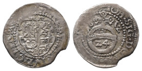 Brandenburg Preussen, Johann Sigismund 1608-1619, 1/24 Taler 1612 HL, Driesen. 1,60 g. Bahrf. 592 var. Kl. Randausbruch, sehr schön