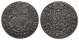 Brandenburg Preussen, Georg Wilhelm 1619-1640, Ort (1/4 Taler) 1622, Königsberg. 6,57 g. Olding 40 a. Sehr schön