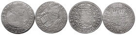 Brandenburg Preussen, Georg Wilhelm 1619-1640, Ort (1/4 Taler) 1622 und 1623, Königsberg. 2 Stück. Olding 41 a und c. Kratzer (1x), sehr schön