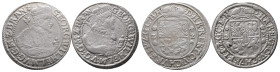 Brandenburg Preussen, Georg Wilhelm 1619-1640, Ort (1/4 Taler) 1622 und 1623, Königsberg. 2 Stück. Olding 41 a und c. Min. Korrodiert (1x), kl. Randfe...