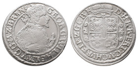 Brandenburg Preussen, Georg Wilhelm 1619-1640, Ort (1/4 Taler) 1624, Königsberg. 6,47 g. Olding 41 a. Attraktives Exemplar, winz. Randfehler, vorzügli...