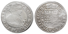 Brandenburg Preussen, Georg Wilhelm 1619-1640, Ort (1/4 Taler) 1624, Königsberg. 6,31 g. Olding 41 c. Winz. Schrötlingsfehler am Rand, kl. Kratzer, se...