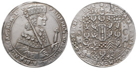 Brandenburg Preussen, Friedrich Wilhelm 1640-1688, Reichstaler 1643 AB, Berlin. 28,79 g. Dav. 6178. Attraktives Exemplar, Felder leicht bearbeitet, kl...