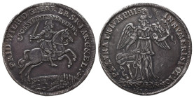 Brandenburg Preussen, Friedrich Wilhelm 1640-1688, Reichstaler 1675, Berlin, auf den Sieg bei Fehrbellin. 27,67 g. Dav. 6201. Von großer Seltenheit. H...