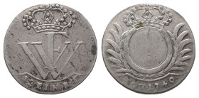 Brandenburg Preussen, Wilhelm I. 1713-1740, 1/12 Taler 1740, Berlin. 3,55 g. v. Schr. 165. Kl. Kratzer, sehr schön