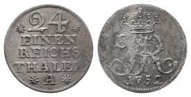 Brandenburg Preussen, Friedrich II. 1740-1786, 1/12 Taler 1752, Berlin. 2,07 g. Olding 135. Seltene Variante. Attraktives Exemplar. Kl. Schrötlingsfeh...