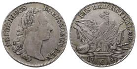 Brandenburg Preussen, Friedrich II. 1740-1786, Reichstaler 1764 C, Cleve. 22,01 g. Dav. 2587; Olding 96. Sehr schön