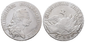 Brandenburg Preussen, Friedrich II. 1740-1786, Reichstaler 1786 A, Berlin. 21,89 g. Dav. 2590; Olding 70. Sehr schön