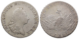 Brandenburg Preussen, Friedrich II. 1740-1786, Reichstaler 1786 B, Breslau. 21,87 g. Dav. 2590; Olding 86. Winz. Kratzer, fast sehr schön
Erworben bei...