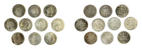 Brandenburg Preussen, Friedrich II. 1740-1786, kl. Konvolut von 1/12 Talern. 10 Stück. Verschiedene Münzstätten. Darunter auch bessere Stücke, wie 175...