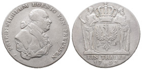 Brandenburg Preussen, Friedrich Wilhelm II. 1786-1797, Taler 1793 B, Breslau. 22,01 g. Dav. 2599; Olding 7. Sehr schön