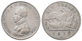 Brandenburg Preussen, Friedrich Wilhelm III. 1797-1840, Taler 1818 A. 22,02 g. AKS 13, Olding 106. Sehr schön